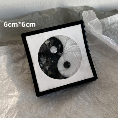 2021 Nou Yin Yang Gheare Acrilic Semicerc Negru Alb Tai Chi Agrafă de păr Agrafă Accesorii pentru păr pentru femei Accesorii pentru păr