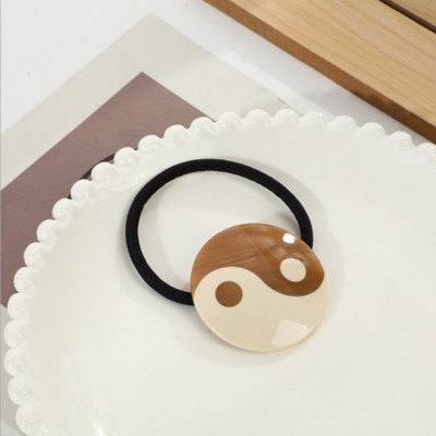 2021 Nou Yin Yang Gheare Acrilic Semicerc Negru Alb Tai Chi Agrafă de păr Agrafă Accesorii pentru păr pentru femei Accesorii pentru păr