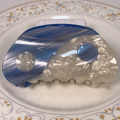 2021 Nou Yin Yang Gheare Acrilic Semicerc Negru Alb Tai Chi Agrafă de păr Agrafă Accesorii pentru păr pentru femei Accesorii pentru păr