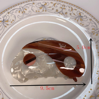 2021 Nou Yin Yang Gheare Acrilic Semicerc Negru Alb Tai Chi Agrafă de păr Agrafă Accesorii pentru păr pentru femei Accesorii pentru păr