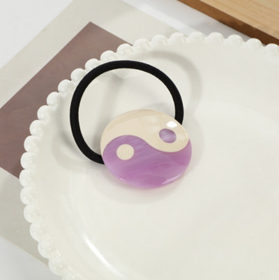 2021 Nou Yin Yang Gheare Acrilic Semicerc Negru Alb Tai Chi Agrafă de păr Agrafă Accesorii pentru păr pentru femei Accesorii pentru păr