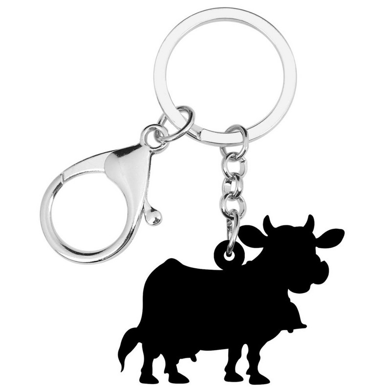 Bonsny Acrilic Vite de Lactate Vaci Clopot Breloc Breloc Animale Ferma Breloc Pentru Femei Fete Adolescenti Geanta Masina Poșeta Brelocuri Decorare Cadou