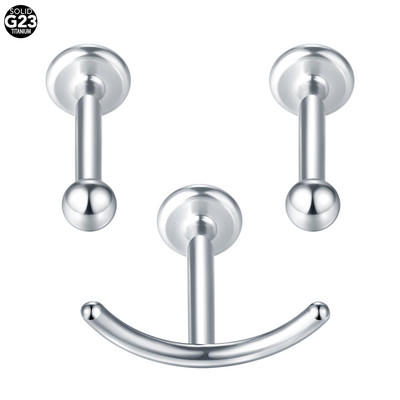 3 buc/lot Titanium 16G Inele Labret cu filet intern Cercei cartilaj Helix Rook Daith Piercing pentru ureche Bijuterii pentru femei