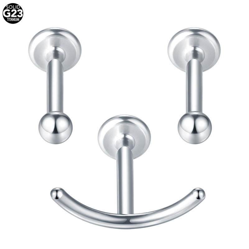3 buc/lot Titanium 16G Inele Labret cu filet intern Cercei cartilaj Helix Rook Daith Piercing pentru ureche Bijuterii pentru femei