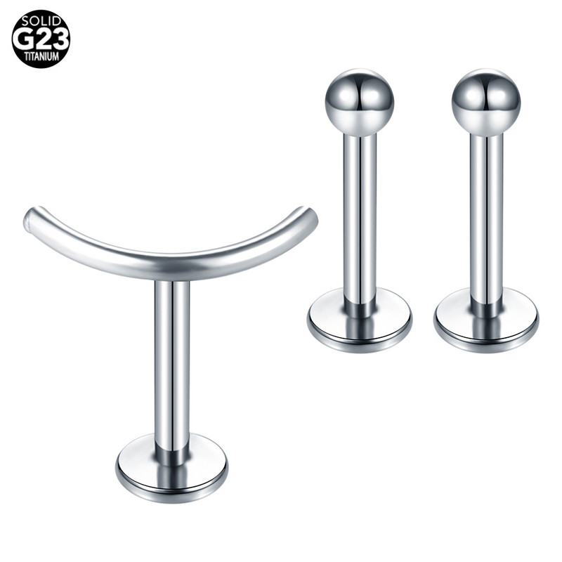 3 buc/lot Titanium 16G Inele Labret cu filet intern Cercei cartilaj Helix Rook Daith Piercing pentru ureche Bijuterii pentru femei