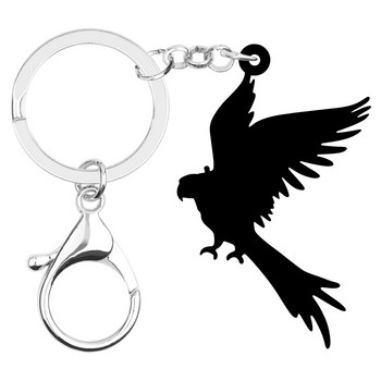 Μπρελόκ Bonsny Acrylic Blue Macaw Parrot Lovely Animal Bird Keyring Κοσμήματα για γυναίκες Παιδικά κορίτσια Μόδα διακόσμηση τσάντα δώρου