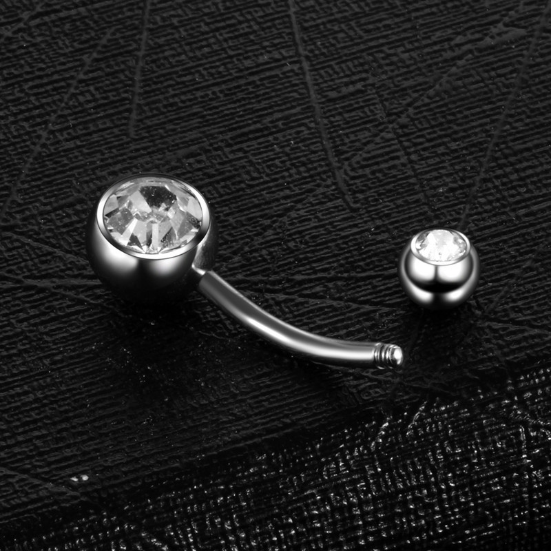 1PC Piercing din titan 14G Piercing pentru buric pentru buric, bijuterii de cristal, Ombligo, Piercing Helix, Piercing pentru cercei, bijuterii pentru corp