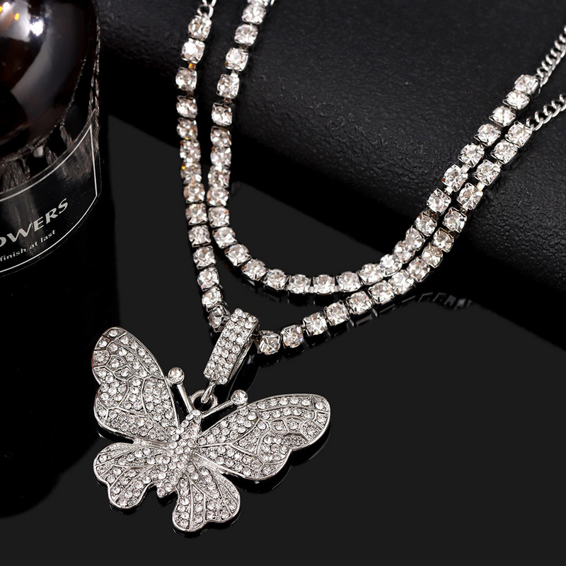 Bling teniski lanac s vještačkim kamenčićima narukvica s privjeskom s kristalnim privjeskom za žene Višeslojna narukvica s lančićem za noge i stopala Nakit