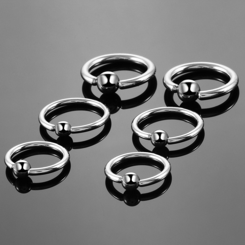 10 buc/lot Inele din titan cu margele circulare Inel pentru nas buze Labret Sprâncene Ureche Cartilaj Daith Cercei Helix Piercing Bijuterii 16G 14G