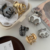 FFLACELL Clip de coadă de cal înaltă, retro, metal, geometrică, New Fashion Cool Girl Mini ac de păr Gheare de păr de dimensiuni mici