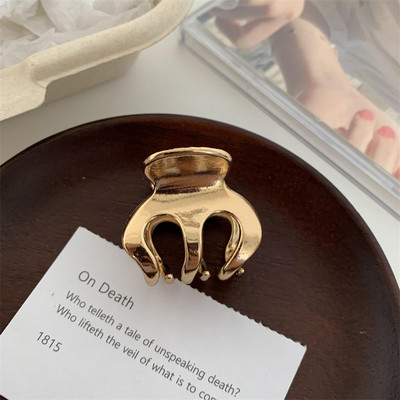 FFLACELL Clip de coadă de cal înaltă, retro, metal, geometrică, New Fashion Cool Girl Mini ac de păr Gheare de păr de dimensiuni mici