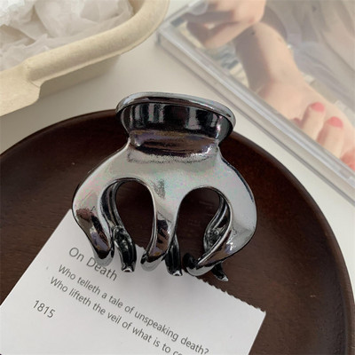 FFLACELL Clip de coadă de cal înaltă, retro, metal, geometrică, New Fashion Cool Girl Mini ac de păr Gheare de păr de dimensiuni mici