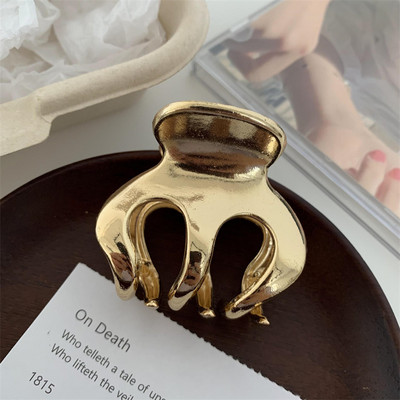 FFLACELL Clip de coadă de cal înaltă, retro, metal, geometrică, New Fashion Cool Girl Mini ac de păr Gheare de păr de dimensiuni mici