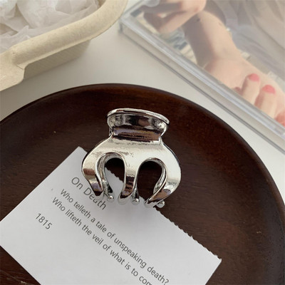 FFLACELL Clip de coadă de cal înaltă, retro, metal, geometrică, New Fashion Cool Girl Mini ac de păr Gheare de păr de dimensiuni mici