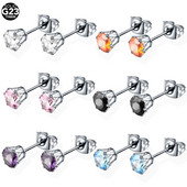 2 buc/lot cercei tip piercing pentru ureche cu zircon, cristal de titan, rotund, pentru femei, Helix ureche, tragus, orelha, piercing la cartilagem, bijuterii