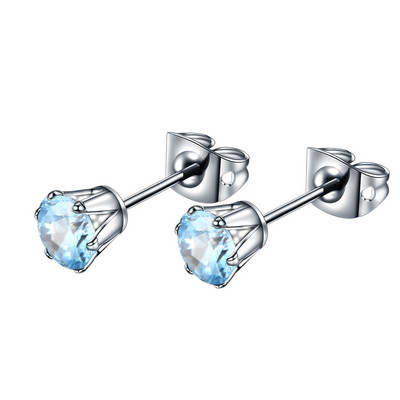 2 buc/lot cercei tip piercing pentru ureche cu zircon, cristal de titan, rotund, pentru femei, Helix ureche, tragus, orelha, piercing la cartilagem, bijuterii