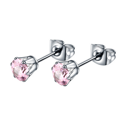 2 buc/lot cercei tip piercing pentru ureche cu zircon, cristal de titan, rotund, pentru femei, Helix ureche, tragus, orelha, piercing la cartilagem, bijuterii