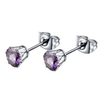 2 buc/lot cercei tip piercing pentru ureche cu zircon, cristal de titan, rotund, pentru femei, Helix ureche, tragus, orelha, piercing la cartilagem, bijuterii