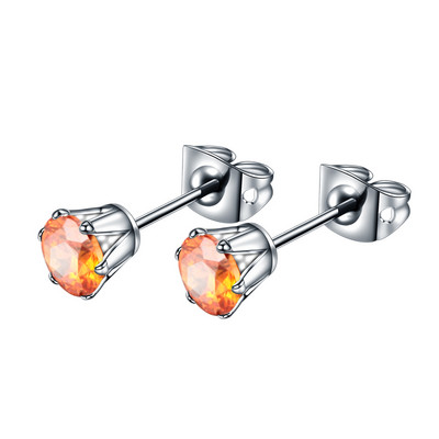 2 buc/lot cercei tip piercing pentru ureche cu zircon, cristal de titan, rotund, pentru femei, Helix ureche, tragus, orelha, piercing la cartilagem, bijuterii