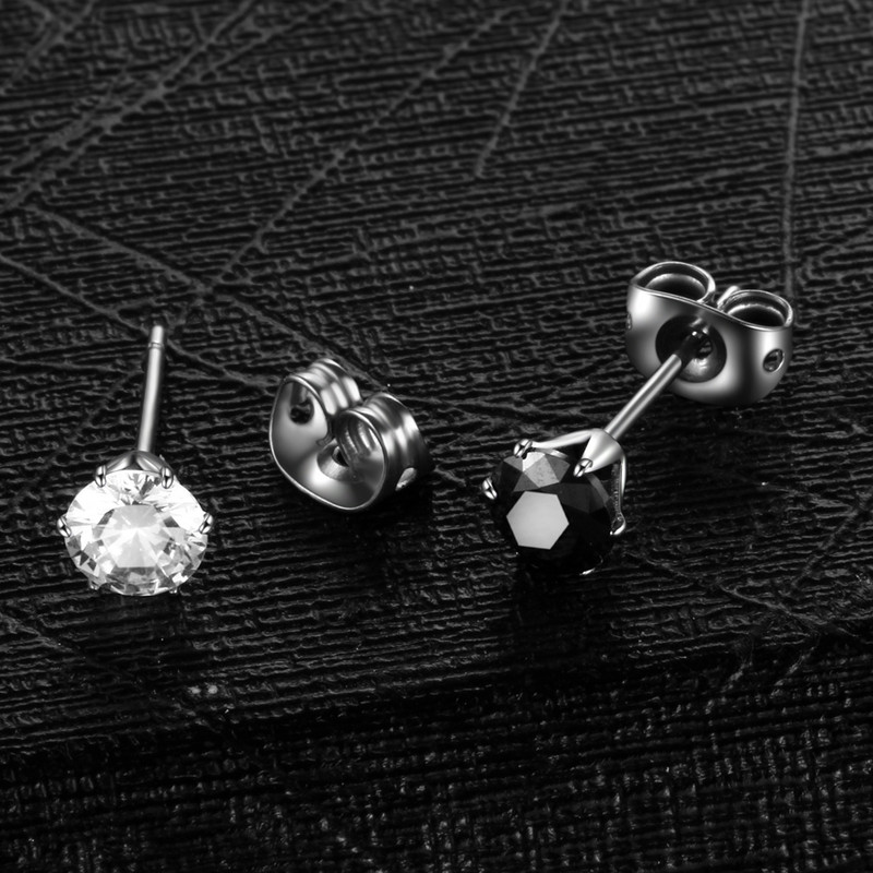 2 buc/lot cercei tip piercing pentru ureche cu zircon, cristal de titan, rotund, pentru femei, Helix ureche, tragus, orelha, piercing la cartilagem, bijuterii