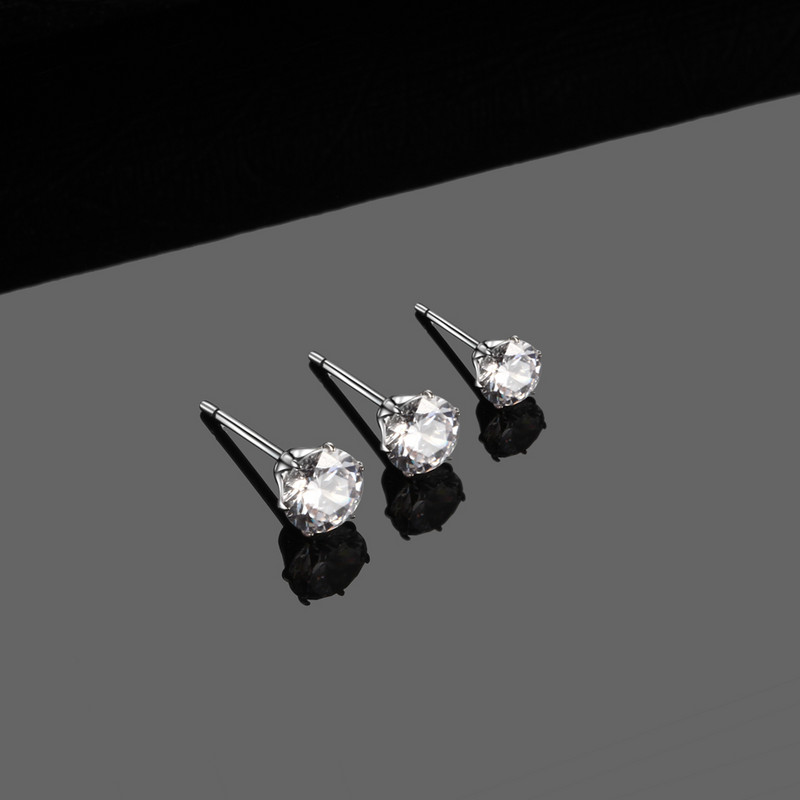 2 buc/lot cercei tip piercing pentru ureche cu zircon, cristal de titan, rotund, pentru femei, Helix ureche, tragus, orelha, piercing la cartilagem, bijuterii