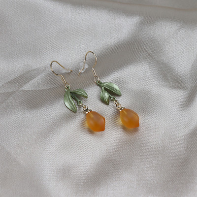 Vintage emajl Zelena boja Biljni biseri Igla Drvo lotosov list Borovnica Trešnjin cvijet bambusov broš za žene Nakit Poklon