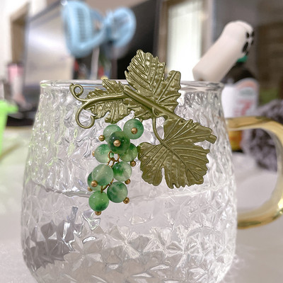 2021 Nouă broșă de culoare verde email, perle, flori, vintage, pentru femei, fete, accesorii pentru haine