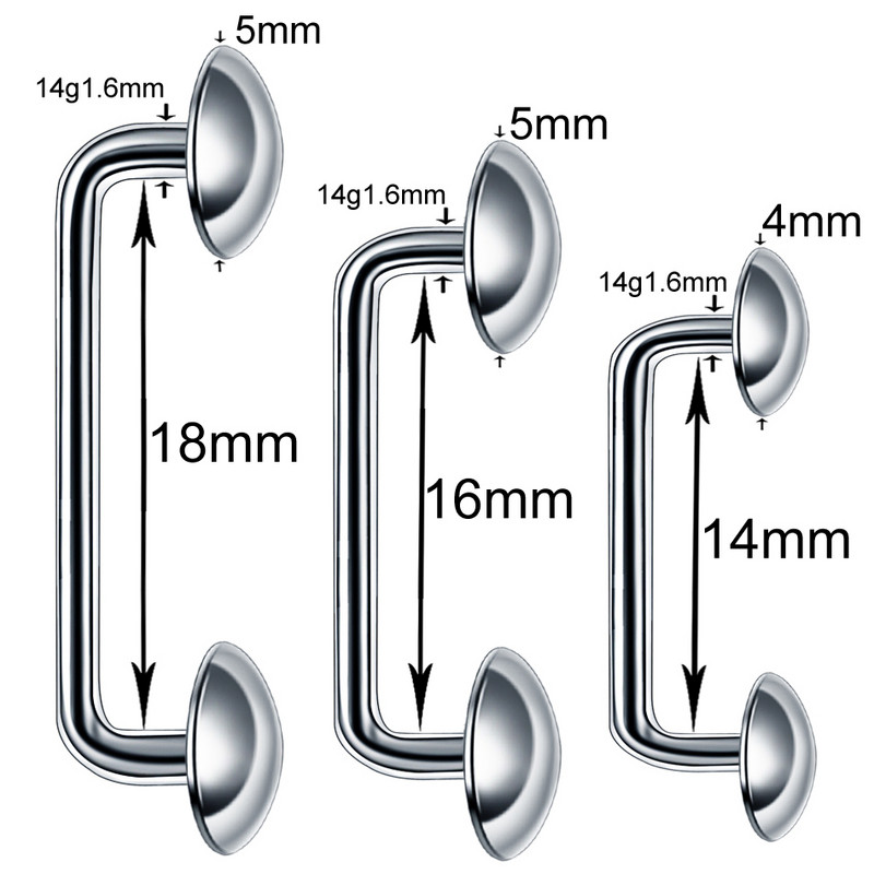 10 buc/lot titan 4mm și 5mm filet intern cristal bijuterie suprafață barbell piercing 14G micro dermal ancoră micro piercing bijuterii