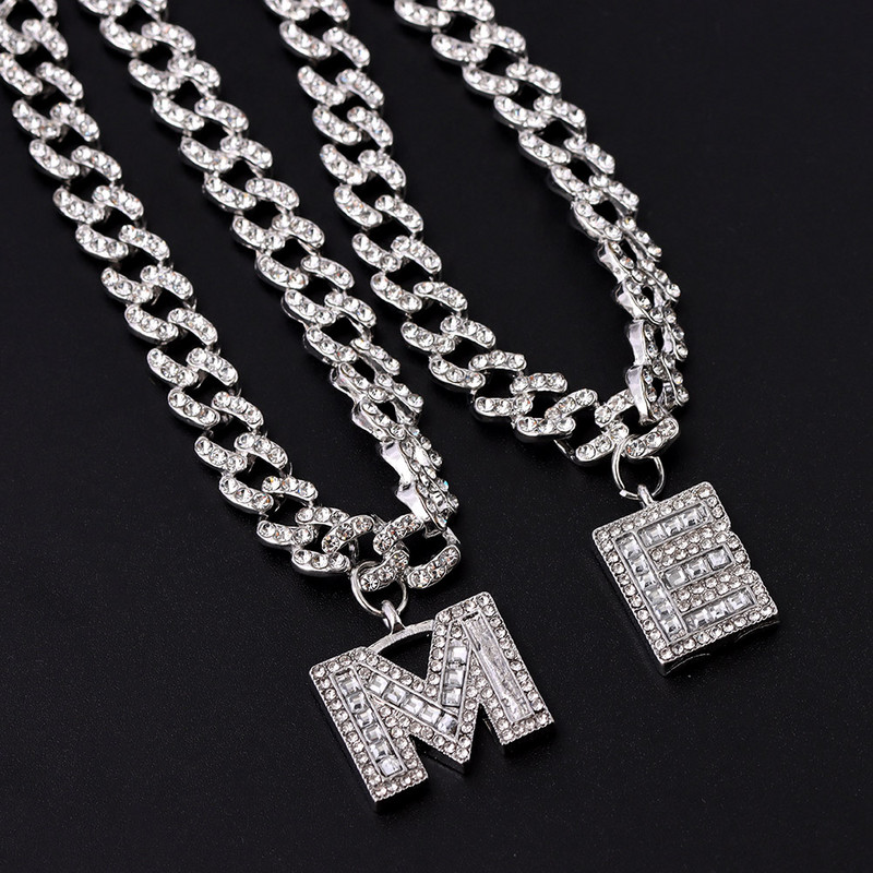 9 mm Statement Cuban Link Chain Narukvice za gležnjeve za žene Kristalno početno slovo Zdepaste narukvice za gležnjeve Hip Hop Barefoot lančić Nakit