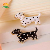 Slatka aluminijska emajl glazura Pjegavi pas koržaž Broš Svileni šal Dugmad Odjevni dodaci Kaput za djevojčice Torba Značka igle