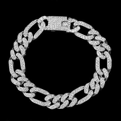 13 mm-es arany ezüst színű vaskos kubai lánc bokalánc karkötő nőknek Iced Out strasszlánc lánc bokalánc Hip Hop láb ékszer