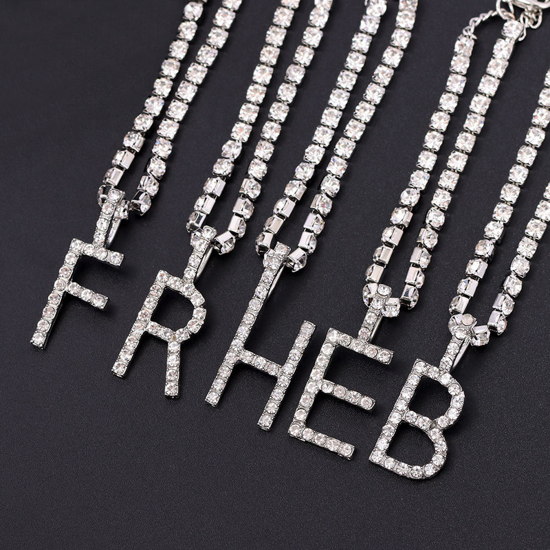 Plajă de vară cu strass cu litere inițiale glezne brățară pentru femei gleznă cu cristal strălucitor pe picior sandale lanț pentru picioare bijuterii boho