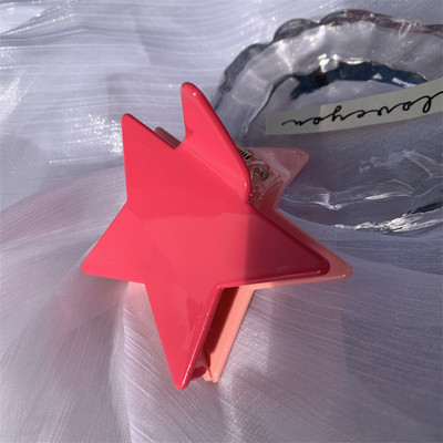 Slatka zvjezdana ukosnica Djevojka Dvobojna spajalica Acetat Crab kopča za kosu Šljokice Sjajna kandža za kosu Ženski dodaci za kosu