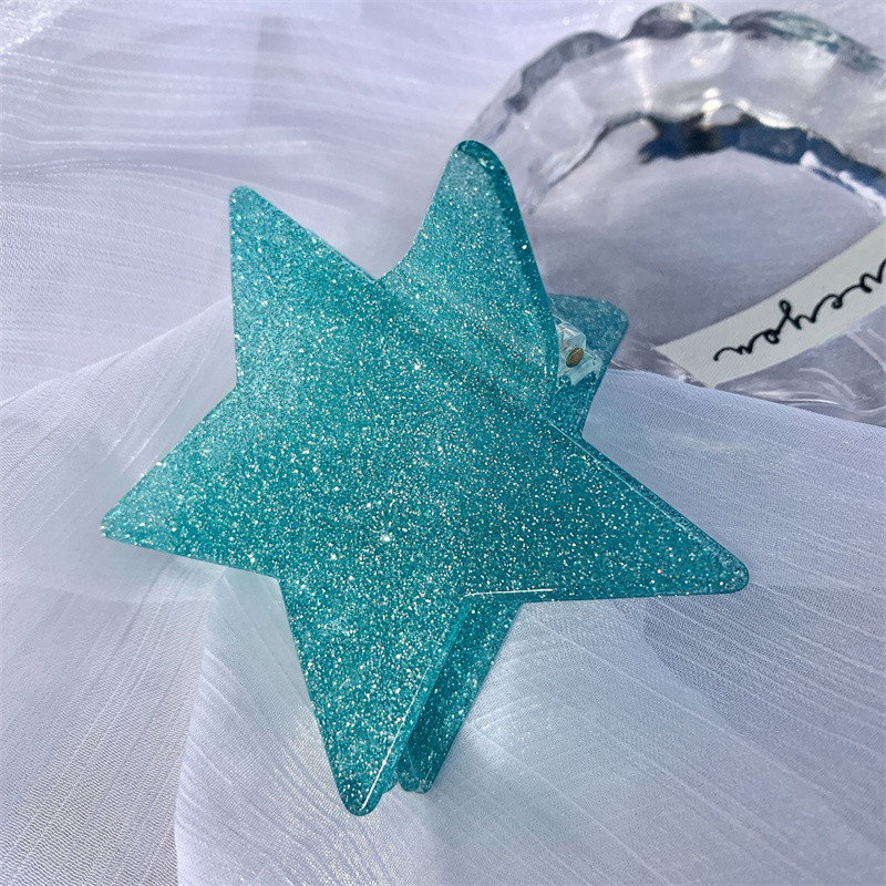 Slatka zvjezdana ukosnica Djevojka Dvobojna spajalica Acetat Crab kopča za kosu Šljokice Sjajna kandža za kosu Ženski dodaci za kosu