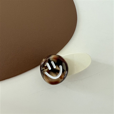 Agrafă drăguță Smiley Flower Rășină Culoare cafea 2022 Summer Girl Sweet Duckbill Clip Breton Agrafă Par lateral Clip