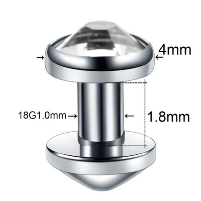 20 buc/lot Titan CZ Piercing Ancoră Dermală Ascunde în piele Piercing de suprafață Diver Gem Micro Piercing dermal Bijuterii sexy pentru corp