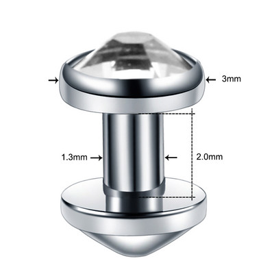 20 buc/lot Titan CZ Piercing Ancoră Dermală Ascunde în piele Piercing de suprafață Diver Gem Micro Piercing dermal Bijuterii sexy pentru corp