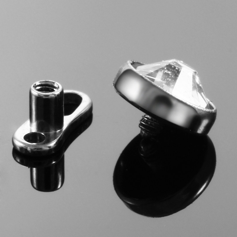 20 buc/lot Titan CZ Piercing Ancoră Dermală Ascunde în piele Piercing de suprafață Diver Gem Micro Piercing dermal Bijuterii sexy pentru corp