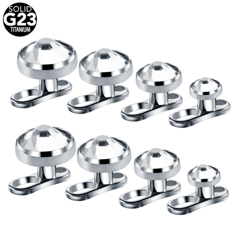 20 buc/lot Titan CZ Piercing Ancoră Dermală Ascunde în piele Piercing de suprafață Diver Gem Micro Piercing dermal Bijuterii sexy pentru corp