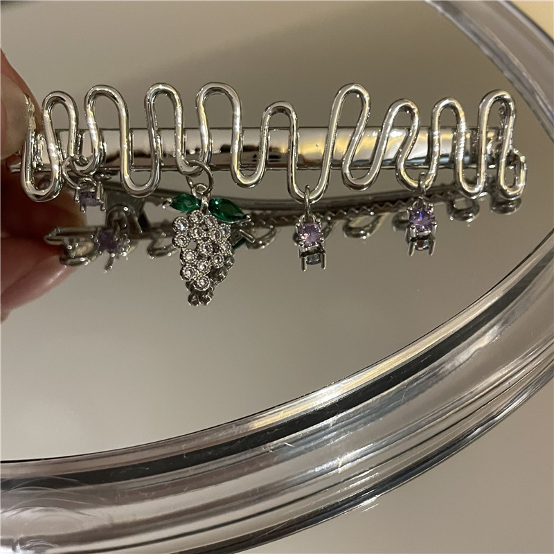 Nova Fruit Vine Metalna ukosnica Niche Clip Svakodnevna prikladna bočna kopča Wave Bangs Clip Duckbill Clip Za žene Dodaci za kosu