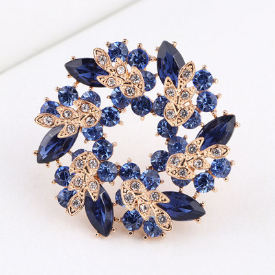 TODOX NOVO Kristalni broš s vještačkim dijamantom Cvjetni broš Igle Nakit Žene Nevjesta Vjenčani broševi za šal Haljina Dodaci za odjeću