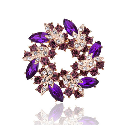 TODOX NOVO Kristalni broš s vještačkim dijamantom Cvjetni broš Igle Nakit Žene Nevjesta Vjenčani broševi za šal Haljina Dodaci za odjeću