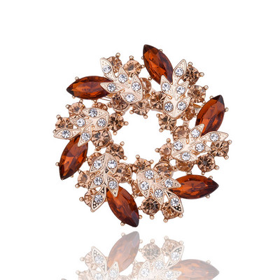 TODOX NOVO Kristalni broš s vještačkim dijamantom Cvjetni broš Igle Nakit Žene Nevjesta Vjenčani broševi za šal Haljina Dodaci za odjeću