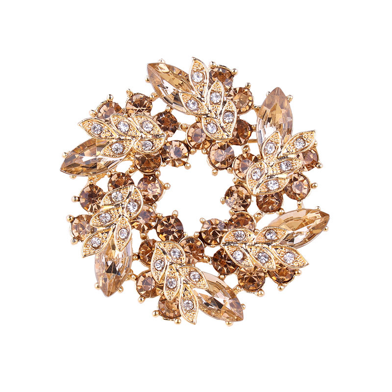 TODOX NOVO Kristalni broš s vještačkim dijamantom Cvjetni broš Igle Nakit Žene Nevjesta Vjenčani broševi za šal Haljina Dodaci za odjeću