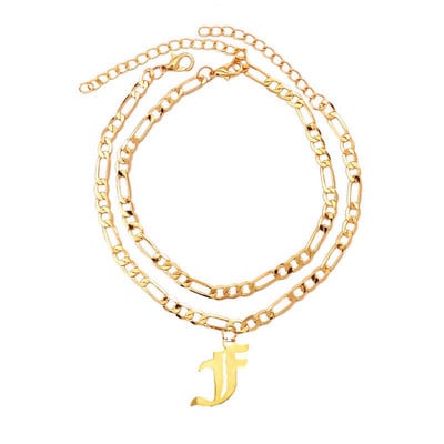 2020. Novo početno slovo u zlatnoj boji, narukvica za gležnjeve, narukvica za žene, AZ abeceda, podesiva modna narukvica za gležanj, nakit za bosu nogu za plažu