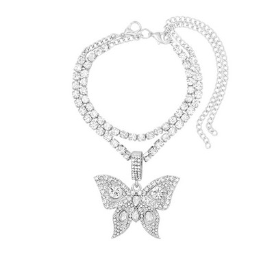 Нов Bling Dragon Crystal тенис верига глезен за жени мода злато сребро цвят планински кристал глезен верига крака бижута на едро