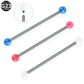 1PC G23 Titanium Opal Industrial Barbell Naušnice Piercing Duga šipka Hrskavica Scaffold Bar Piercing Helix Tragus Nakit 14G