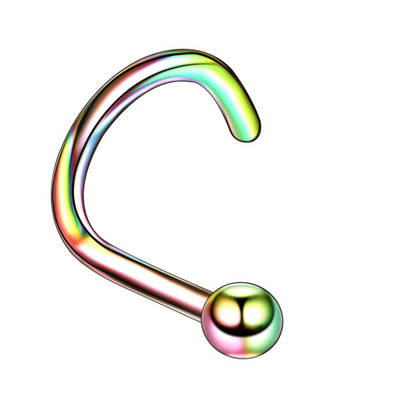 10vnt./stal G23 Titanium Gem Bone Stud Stud šnervės auskarai CZ 20G 18G Sraigtiniai auskarai Nose Pircing Nariz 6MM Kūno papuošalai