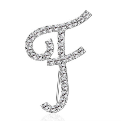 Rinhoo 1buc AZ 26 litere inițiale broșă cu strass femei ornament de modă pentru haine geanta farmec accesorii