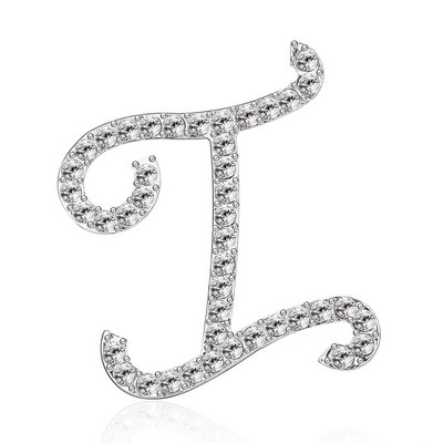 Rinhoo 1buc AZ 26 litere inițiale broșă cu strass femei ornament de modă pentru haine geanta farmec accesorii